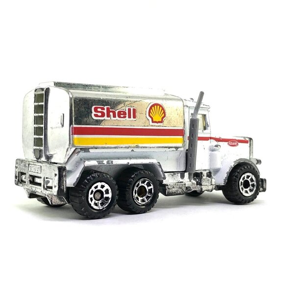 🦋 1981 Matchbox Superfast #56 Shell Peterbilt Tanker vintage 1/80 die cast car - Picture 6 of 11